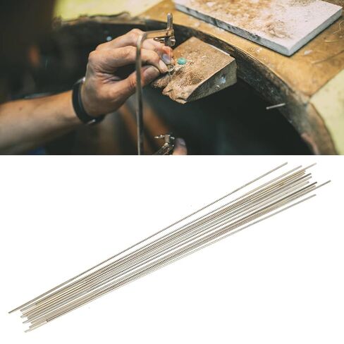 12PCS Jewelers Saw Blades, 130mm Tungsten Steel Saw Cutting Blades, Scroll Saws Cutting Sawing Carve Tool for Metal Jewelry Waxing and Engraving in Kuwait