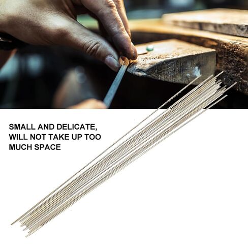 12PCS Jewelers Saw Blades, 130mm Tungsten Steel Saw Cutting Blades, Scroll Saws Cutting Sawing Carve Tool for Metal Jewelry Waxing and Engraving in Kuwait