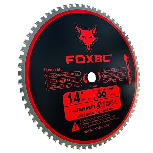 FOXBC 14 Inch Metal Steel Cutting Saw Blade 66 Tooth for Evolution 14 Inch Chop Saw and Other, Cermet Carbide Up to 5X Longer Life in Kuwait
