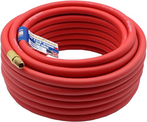 Goodyear 50' x 3/8" Hybrid Air Hose - 300 PSI - Kink Free - Made in USA in Kuwait