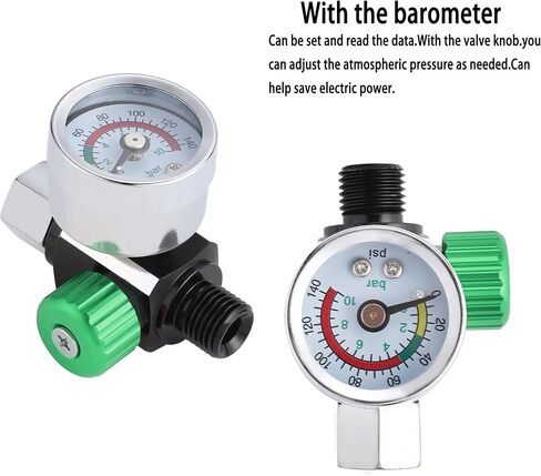 ENDOZER Oil Water Separator, Air Filter with Pressure Gauge, Pressure Regulator for Air Spray Gun, G1/4" Inlet and Outlet in Kuwait