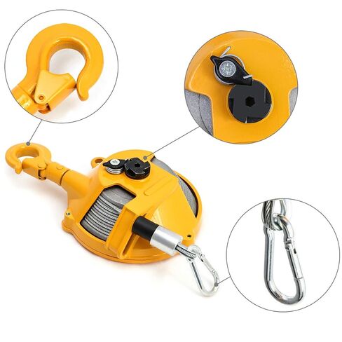 QWORK Spring Balancer, 7-11lbs(3-5kg) Retractable Balancer with 5 Ft Long Wire Rope and Hook, Retractable Spring Tool Hanging Holding Equipment in Kuwait