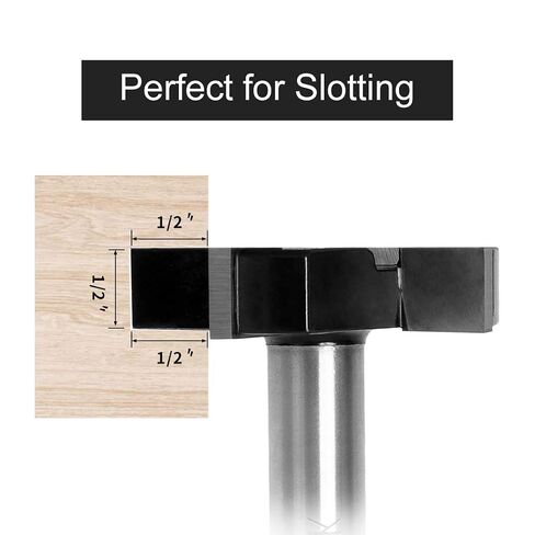 CNC Spoilboard Surfacing Router Bit 1/2" Shank, Slab Flattening Router Bit Carbide Planer Router Bits Wood Milling Cutter Planing Tool Woodworking Tools By BINSTAK in Kuwait