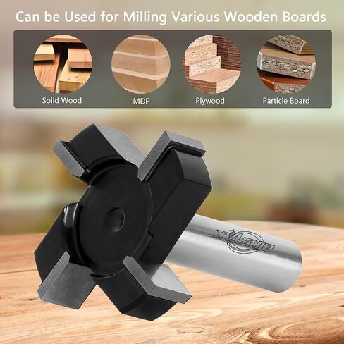 CNC Spoilboard Surfacing Router Bit 1/2" Shank, Slab Flattening Router Bit Carbide Planer Router Bits Wood Milling Cutter Planing Tool Woodworking Tools By BINSTAK in Kuwait