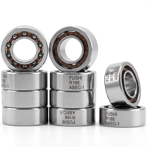 R188 Open Deep Groove Ball Bearing, 1/4" mmx1/2 mmx3/16 mm Fidget Spinner Bearing with Nylon Caged (10 PCS) in Kuwait
