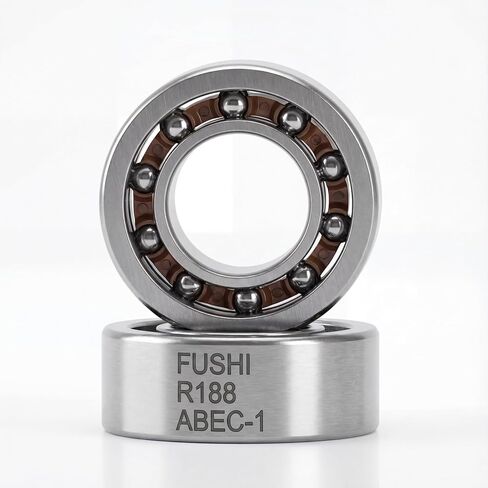 R188 Open Deep Groove Ball Bearing, 1/4" mmx1/2 mmx3/16 mm Fidget Spinner Bearing with Nylon Caged (10 PCS) in Kuwait