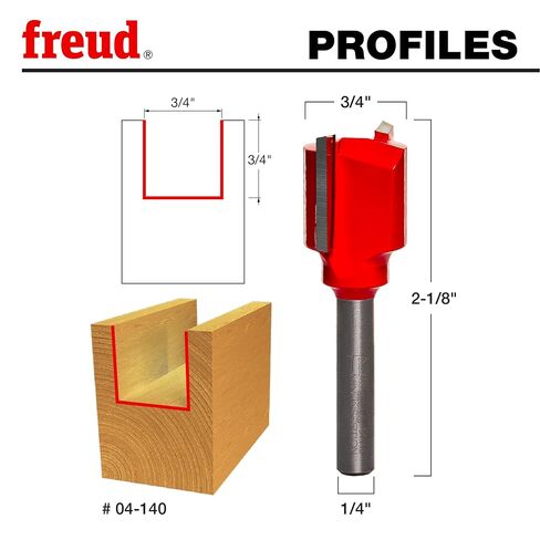 Freud 04-140: 3/4" (Dia.) Double Flute Straight Bit in Kuwait
