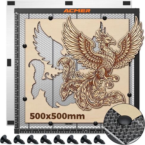 ACMER Honeycomb Laser Bed, Honeycomb Working Table with Aluminum Panel, Cutting Table for Laser Engraver Cutting Machine, Fast Heat Dissipation and Desktop Protection 260x215 in Kuwait