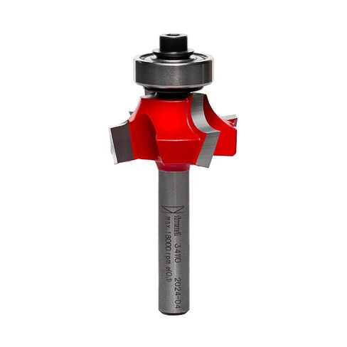 Freud Quadra-Cut Radius Rounding Over Bit with Perma-Shield Coating for Flawless Finish - 4 Cutters, 1/4" Shank Dia., 1/4" Radius, 2-3/16" Length - 34-110 in Kuwait