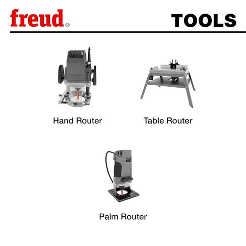 Freud Quadra-Cut Radius Rounding Over Bit with Perma-Shield Coating for Flawless Finish - 4 Cutters, 1/4" Shank Dia., 1/4" Radius, 2-3/16" Length - 34-110 in Kuwait