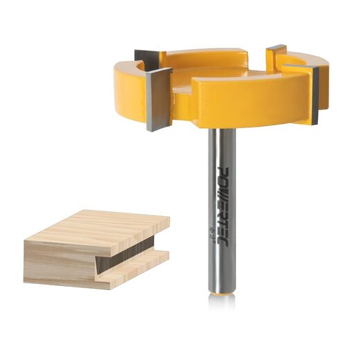 POWERTEC Slab Flattening Router Bit, 1/4 Shank, 2" Diameter, 1/2" Cutting Depth, Woodworking Surfacing Bits for CNC Machine, Wood Milling & Live Edge Wood Planing (73056) in Kuwait