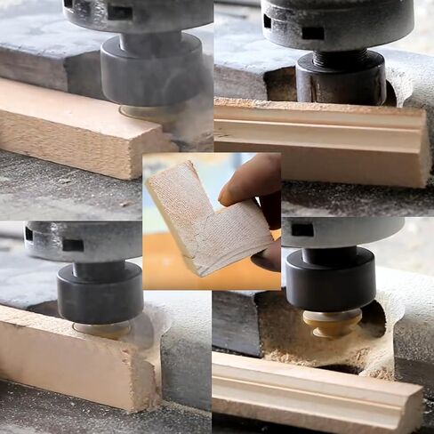 45 Degree Lock Miter Router Bit, 1/4 Inch Shank, 1/2", 5/8", 3/4" Cutting Height Joint Router Bits with Heavy Auto Positioning Center Punch, Easy to Create Lock Miter Joint (3) in Kuwait