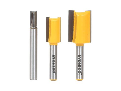 YONICO Router Bits Set Dado Straight Bit Undersize Plywood 3 Bit 1/4-Inch Shank 14323q in Kuwait