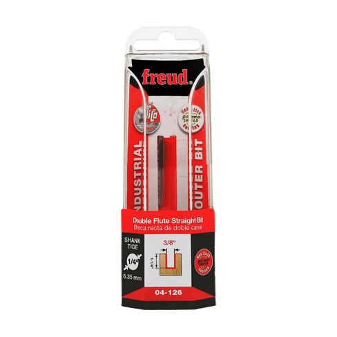 Freud 04-126: 3/8" (Dia.) Double Flute Straight Bit Red in Kuwait