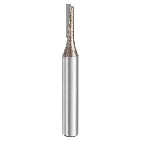HARFINGTON 2pcs Straight Router Bit 1/4 Inch Shank 1/8" Cutting Dia, 2 Flutes 0.51 Inch Cutting Length YG6 Carbide Cutter with PTFE Heat Resistance Coating, Woodworking Grooving Trim Bit in Kuwait