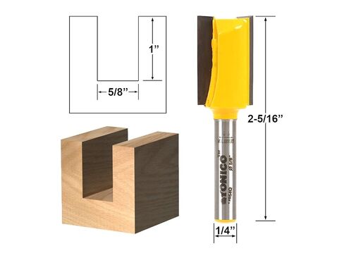 YONICO Router Bits Straight Bit 5/8-Inch Diameter X 1-Inch Height 1/4-Inch Shank 14954q in Kuwait