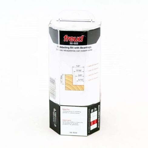 Freud 32-522: 5/16", 3/8", 7/16", 1/2" Depth Rabbeting Bit with Bearings in Kuwait