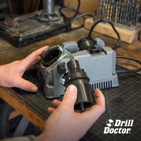 Drill Doctor DD750X Electric Drill Bit Sharpener, 3/32-3/4" High-Speed, Portable - Steel, Masonry, Carbide, Cobalt, Tin-Coated Bits, Adjustable Angles in Kuwait