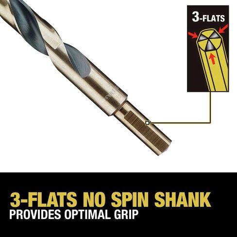 DEWALT Drill Bit Set, 21 Pc High Speed Steel DEWALT Bits, Black and Gold Oxide Coated, 135 Degree Split Point, 31 Degree Helix (DWA1181) in Kuwait