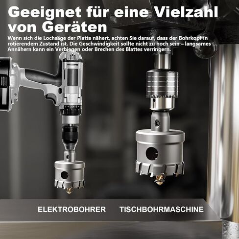 GSTK Upgrade Heavy Duty Carbide Hole Saw 14 Pcs,Metal Steel Hole Saw Drill Bit,TCT Hole Cutter,Alloy Hardness Upgrade, with 2*Extra Titanium Plated Pilot Center Drill and 2*L-Wrench in Kuwait