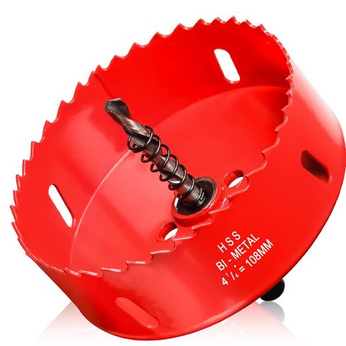 Hole Saw 3 5/8" (92mm) for Wood and Plastic, HSS Bi-Metal Hole Cutter Core Drill Bit for Drywall, PVC Boards, Fiberglass and Vent Pipes in Saudi Arabia