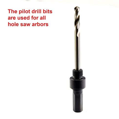 MaxTool 2PCs 1/4" x 3-1/16" Overall Length HSS Pilot Drill BITS STUB Drills Short for holesaw arbors up to 1.5" Cut-Depth; BA02W06R1030P2 in Kuwait