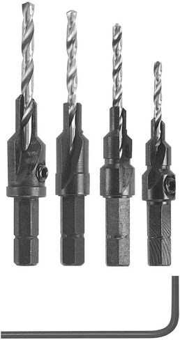 Bosch SP515 5-Piece Hex Shank Countersink Drill Bit Set #6#8#10#12 | Replacement Tool Part | Precision Drilling | Durable Steel | Quick-Change Compatible | Woodworking Applications in Kuwait