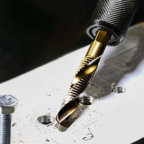 6 Packs Titanium Combination Drill & Taps Bit Set SAE 6-32nc 8-32nc 10-32nc 10-24nc 12-24nc 1/4-20nc. in Kuwait