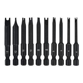 6" Long Torx Bit Set (12 Pack of Drill Bits with Case) Security Tamper Proof Star Design in T7, T8, T9, T10, T15, T20, T25 x 3, T27, T30, and T40 in Kuwait