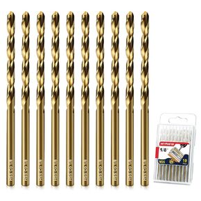 Artymaster Drill Bit Set, 10pcs (1/8") M35 HSS Twist Cobalt Drill Bits for Stainless Steel, Hardened Steel, Cast Iron, Plastic and Wood,AM07D in Saudi Arabia