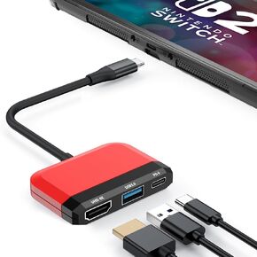 Switch Dock for Nintendo Switch 2/Switch/OLED, 3-in-1 Portable TV Dock with 4K@60Hz HDMI USB 3.0 Port USB C PD 100W Charging,Mini Travel Dock Replacement for Switch Docking Station， in Saudi Arabia