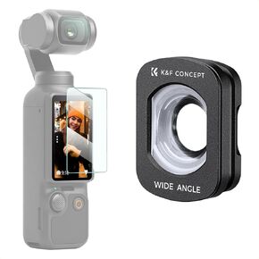K&F CONCEPT Magnetic Wide-Angle Lens | Compatible with DJI Osmo Pocket 4 & Pocket 3, Xtra Muse, Multi-coated, Optical Glass, FD161 in Kuwait