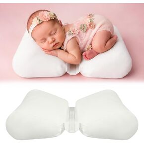 2PC Newborn Photography Butterfly Posing Pillow Basket Filler & Positioner for Babies DIY Newborn Professional Photography Prop White in Kuwait