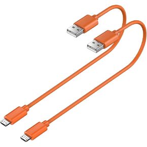 2-Pack Charger Cord for Ring Enabled Video Doorbell (Released in 2020) 2/3/3 Plus/4, Doorbell Pro/Plus, Camera Battery Micro Charging Cable, 1.6 ft Short in Kuwait