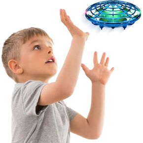 Force1 Scoot Hand Operated Drone for Kids or Adults - Hands Free Motion Sensor Mini Drones, Easy LED Indoor Rechargeable UFO Toy Flying Orb Ball Drone Toys for Boys and Girls (Blue) in Saudi Arabia