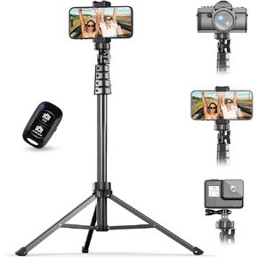 UBeesize 92’’ Cell Phone Tripod Stand with 16.5’’ Gooseneck and Remote, Overhead Tripod with Adjustable 360°Ball Head & Phone Holder for iPhone17 Pro Max/Pro/Plus/ /16/15/14/13, Android Cell Phone in Saudi Arabia
