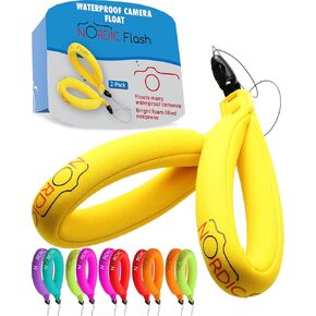 Nordic Flash Floating Wrist Strap (2-pack) for Phone & Action Camera - Compatible with GoPro Hero 13, Insta360 X4, DJI Action 5 Pro, OM System TG-7, Kodak PixPro WPZ2 & iPhone - Bright Yellow in Kuwait