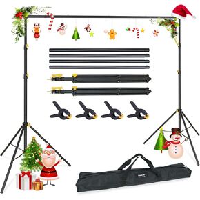 LINCO Lincostore Backdrop Stand Kit 10x6.5ft for Photography 4171 | Adjustable back drop support holder frame w/ bag & clamp; ideal for photo studio, parties & decoration events in Kuwait
