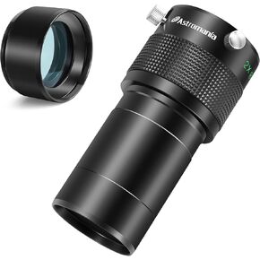 Astromania Upgraded 2.5X 2 Inch Barlow Lens for 2inch & 1.25inch Eyepiece | Metal Telescope Accessory,Built-In Brass Compression Ring,Multi-Coating 4 Elements Broadband Green Film,2 Inch Filter Thread in Kuwait