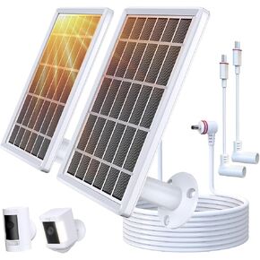 Solar Panel Charger for Ring Camera, Camcorder Solar Charger Compatible with Ring Stick Up Cam, Stick Up Cam Pro Battery, Spotlight Camera Plus Battery, Spotlight Cam Pro, 3W, 2 Pack in Saudi Arabia