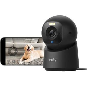 eufy Security 4K Indoor Camera E30, No Subscription, Work as Pet Camera | Nanny/Baby Camera, Pan&Tilt, AI Tracking, AI Detection, 24/7 Recording, Color Night Vision, Two-Way Audio,Works with HomeKit in Saudi Arabia