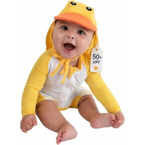 Cuddle Club UPF 50+ Baby Sunsuit with Sun Hat for Newborns, Infants & Toddlers, Sun Protection Rashguard & Swimsuit in Saudi Arabia