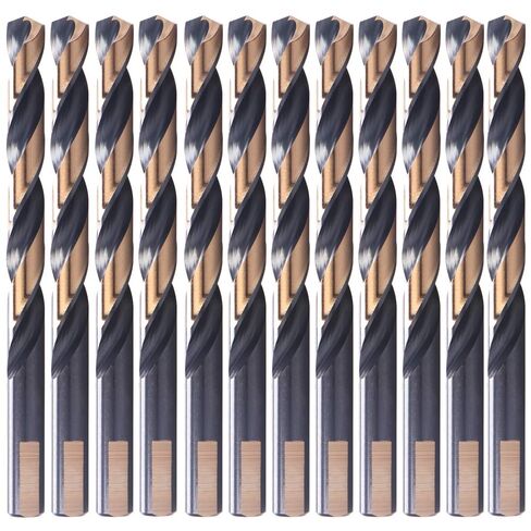 12 PCS, 7/32", Black and Gold Coated Twist Drill Bits in Kuwait