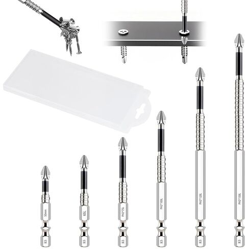High Magnetic Screwdriver Drill Bit Set, Anti-Slip Magnetic Electric Screwdriver Set, 2025 New K5 Impact Resistant Non Slip Bit, 6Pcs/Set- 70 100 120mm in Kuwait
