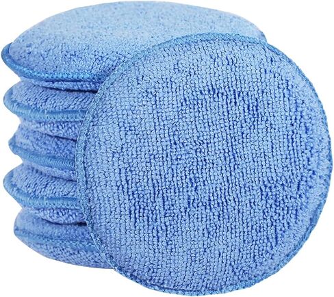 FONAROLL Microfiber Wax Applicator Pads, Car Wax Applicator, Buffing & Detail Polishing Foam Pads for Car Cleaning and Fine Polishing (5" Diameter, 6 Pack)… in Kuwait
