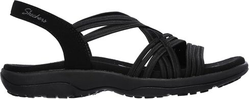 Skechers Women's Reggae Slim Simply Stretch Sandal | Skechers Memory Foam Footbed, Stretch Fit, Machine Washable, Vegan, Strappy Gore Slingback Sandal in Kuwait
