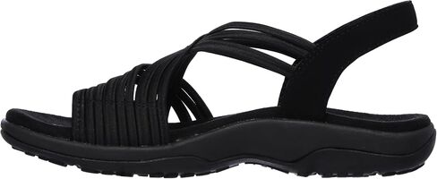 Skechers Women's Reggae Slim Simply Stretch Sandal | Skechers Memory Foam Footbed, Stretch Fit, Machine Washable, Vegan, Strappy Gore Slingback Sandal in Kuwait