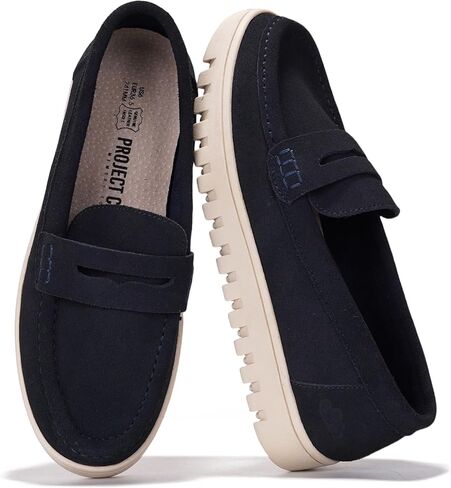 Project Cloud 100% Genuine Leather Slip-On Loafers for Women (Filide1) | Memory Foam Insole Lightweight Womens Loafers - Non-Slip Moccasins Comfortable Casual Footwear - Comfortable Loafers Women in Kuwait