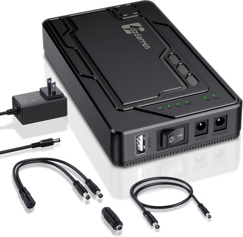 12V Rechargeable Battery Pack 10000mAh, Portable 5V/ 9V/12V Power Bank(12V 10000mAh / 9V13000mAh / 5V 24000mAh) DC Output Lithium ion Battery Pack for LED, CCTV Camera, Router, Breast Pump (1) in Kuwait