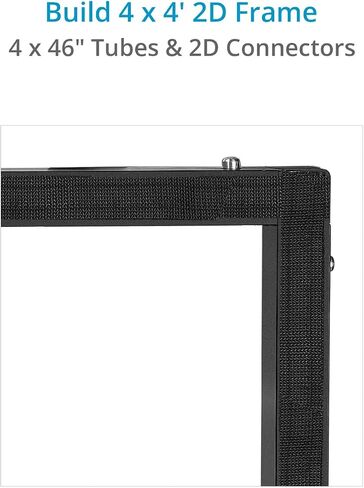 PROAIM Framax Scrim Jim Frame (4 x 4') for Photographers & Filmmakers. Lighting Control Kit of Four 46" Tubes & 2D Frame Connectors. | Includes four 46" tubes and 2D frame connectors for light shaping, diffusion, reflection, and flagging in Kuwait